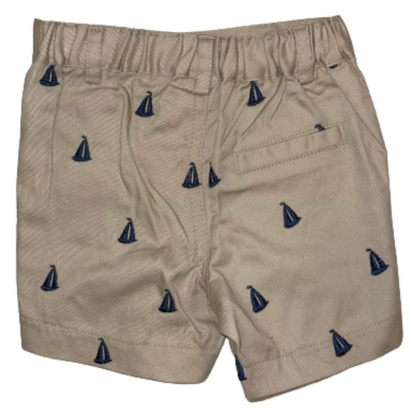 🆕Edgehill Collection Baby Beige Sailboat Shorts size 3M - Picture 2 of 3